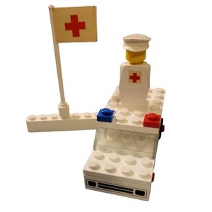 Lego Vtg Rare Original Minifigure Paremedics Assembled Vintage Ambulance Sign